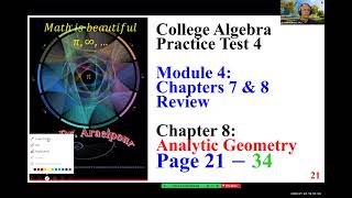 2024 Winter Math 245 Module 4 Practice Test Ch 8 Analytic Geometry