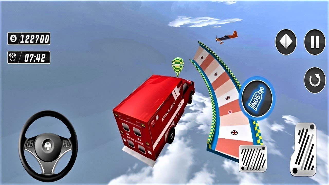 🚑Ambulance Car Stunt Mega Ramp - Ambulance Stunts Driving - Ambulance Mega Ramp - Android Gameplay