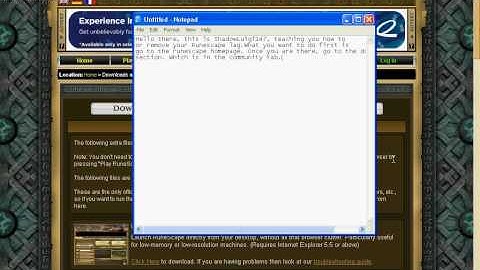 How to Reduce or Remove your RuneScape lag