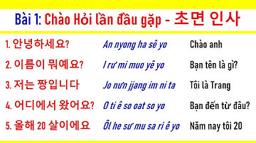 [Bài 1 - Chào Hỏi Lần Đầu Gặp | 초면 인사] | TIẾNG HÀN GIAO TIẾP CƠ BẢN