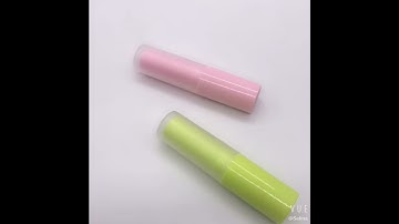 Cute makeup custom round cheap colorful lip balm container with frosted cap