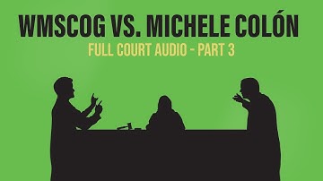 The WMSCOG vs. Michele Colón - FULL COURT AUDIO - Part 3