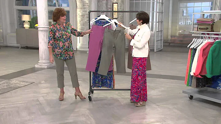 Liz Claiborne New York Hepburn Cropped Stretch Wov...