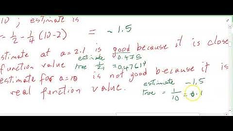 Calculus 1 Linearization part 1