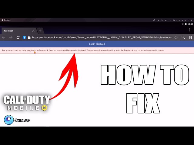 Unable to Login via Facebook on COD Mobile