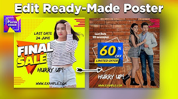 How to Edit Ready Made Poster - Poster Maker App - Android App Help Video