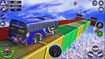 Impossible Stunt Bus Game 2024 - Impossible Tracks Driving 3D - Android Gameplay