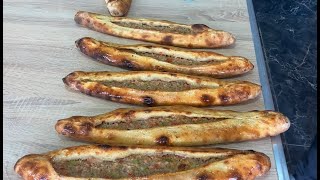 Legendary Turkish Bread | Long Turkish Pizza with Minced Meat | "PITA"