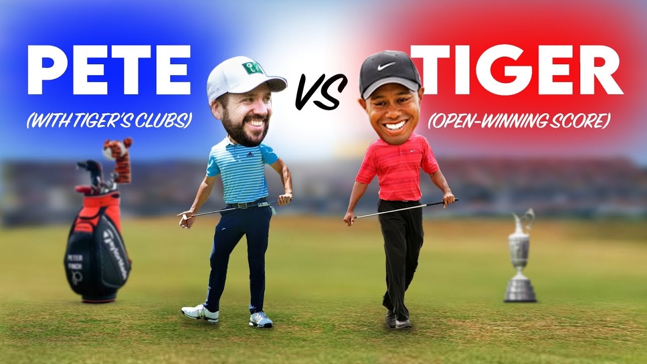 Trying To Beat Tiger's Open Score...WITH HIS GOLF CLUBS!