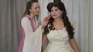 ASMR Perfectionist Princess Makeup, Hair & Dress Makeover - Belle Inspired Cosplay ✨️