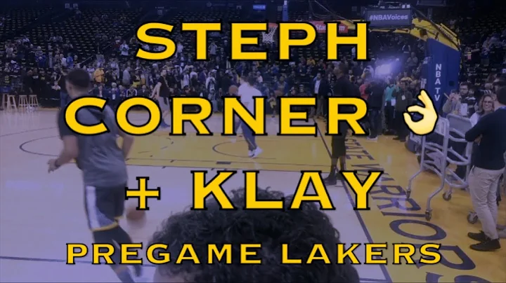 Steph Curry corner 3, Andre Iguodala and Klay's entrance pregame Warriors (36-15) vs LA Lakers
