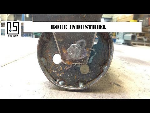Comment fabriquer une roue style industrielle ? Piétement de table basse style industriel maison.