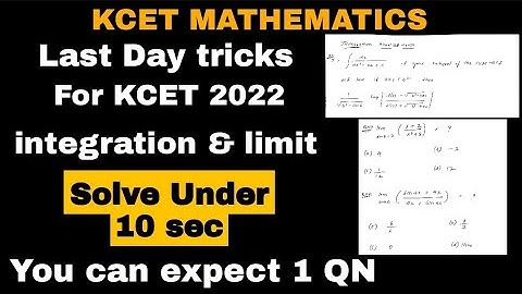 HOW TO GET MORE MARKS IN KCET 2022|KCET MATHEMATICS|INTEGRATION SUPER SHORTCUT TRICKS|@ManojPN