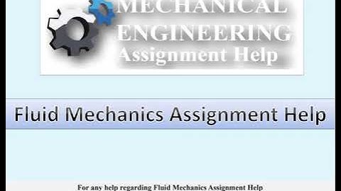 Fluid Mechanics Assignment Help