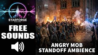 Angry Mob Standoff — High-Density Urban Crowd (Linguistic-Neutral SFX) | Royalty Free Audio screenshot 4