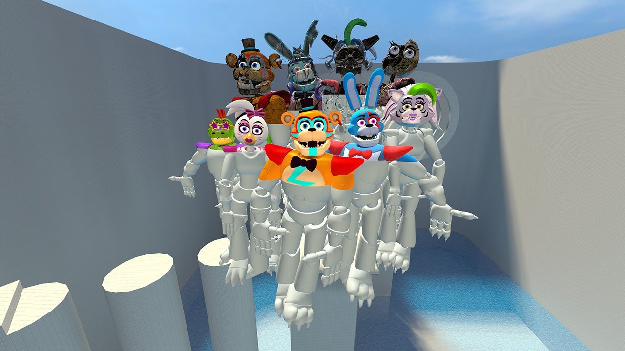 HYPER EXPLODE ALL SNOW FNAF SECURITY BREACH ANIMATRONICS In Garry's Mod ...