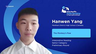 2026 Asia Pacific PS Interpretive Reading Senior Preliminary Round | Hanwen Yang