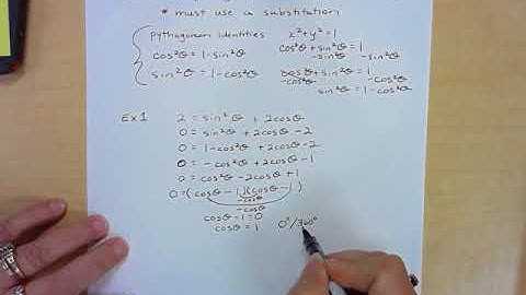 Solving trig equations using a pythagorean identity