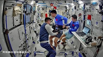 Chinese astronauts conduct experiments and maintenance on Tiangong space station