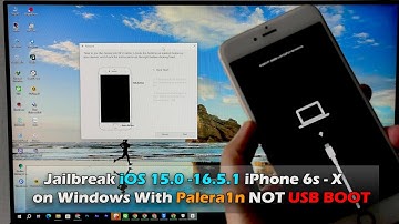 Jailbreak iOS 15.0 -16.5.1 iPhone 6s - iPhone X on Windows With Palera1n NOT USB BOOT