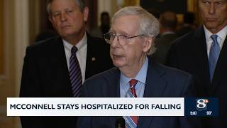 McConnell stays hospitalized for falling