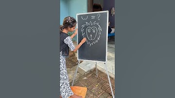 W = ? How to draw lion 🦁 step by step #art #shorts