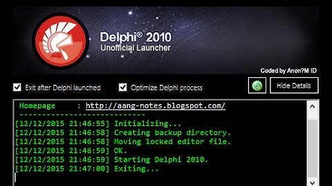 [UPDATE] Unofficial Delphi Launcher v2.0 - Bypass "EditorLineEnds" Error