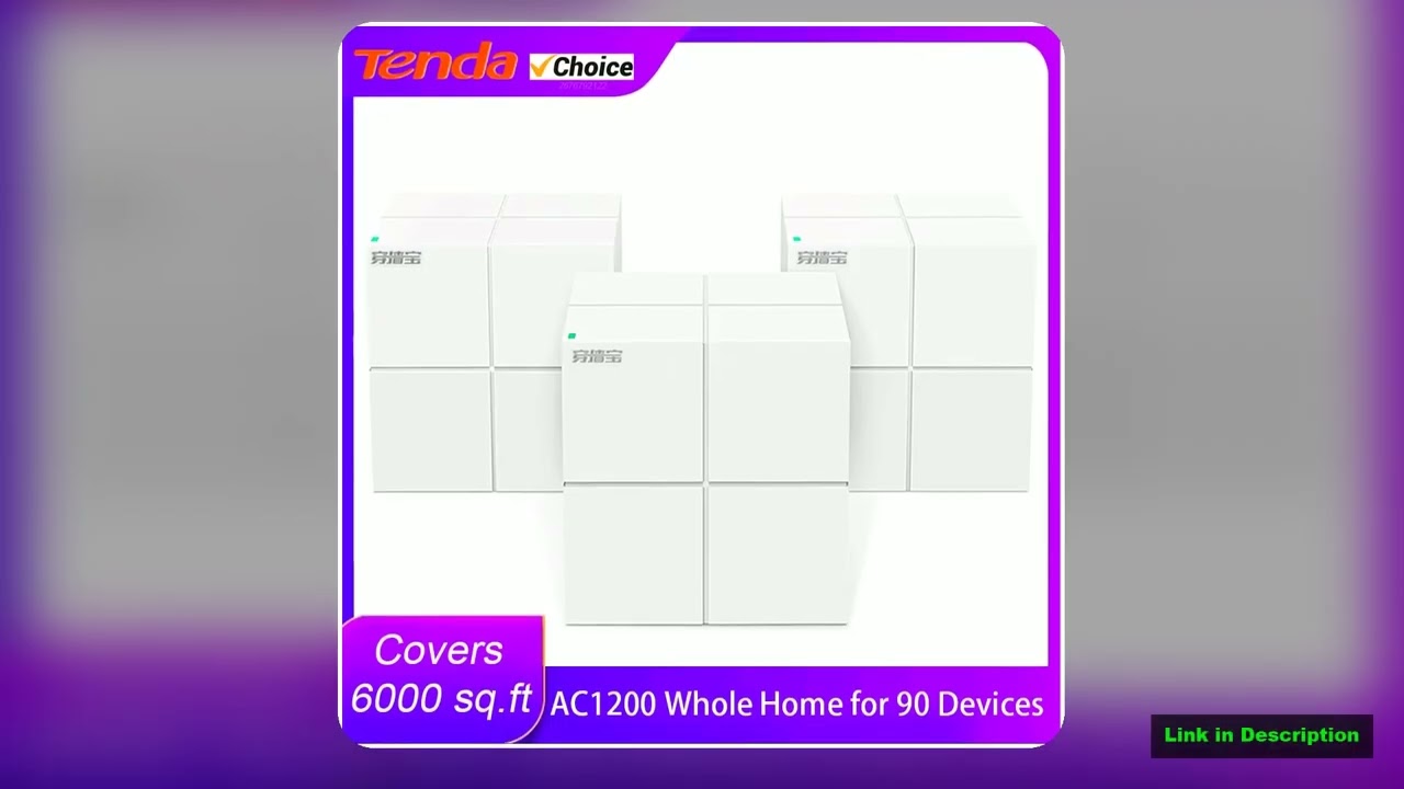 Tenda MW6 Mesh Wireless Gigabit Router 11AC DualBand 24G50GHz Whole Home Wifi Coverage System Long