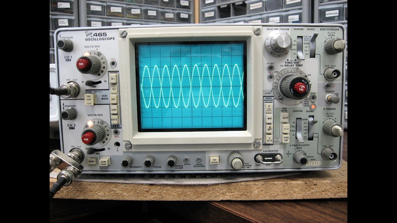 Tektronix 465 Dual Trace & Dual Time Base Oscilloscope YouTube