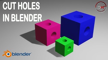 Cut Holes In Blender/Blender Tutorial/ Blender Tutorial For Beginners/Boolean Modifier In Blender