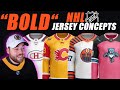 Reacting to "BOLD" NHL Jersey Concepts! (Designs by Drew)