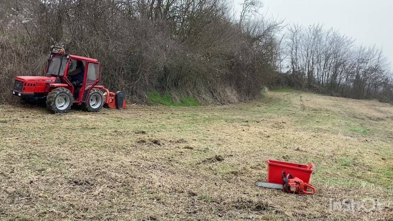 Carraro Tigrone 5500 - pulizia con trincia del campo e argini -     1 marzo 2026