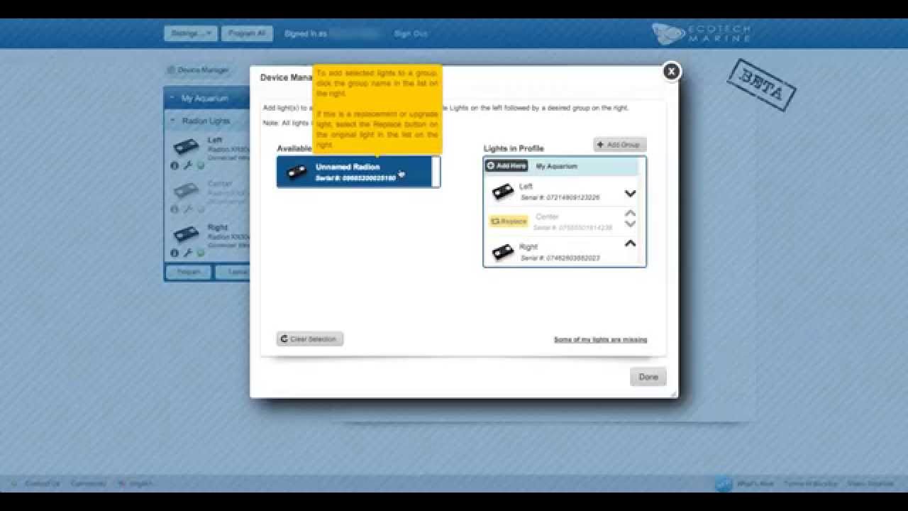 EcoTech - EcoSmart Live: How to Replace the Radion Light via USB | Big Al's