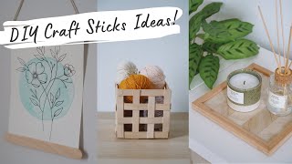 DIY Craft Sticks Decoration! // Dil çubuklarıyla dekorasyon!