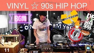 VINYL set ☆ 90s HIP HOP DJ Mix “WTMR BGM-11” [Playlist, Boom Bap]