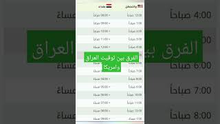 الفرق بين توقيت العراق وامريكا#shorts #short #السعودية #العراق screenshot 2