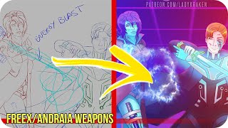 FreeX/AndrAIA Weapons - Steps Digital Painting Tutorial