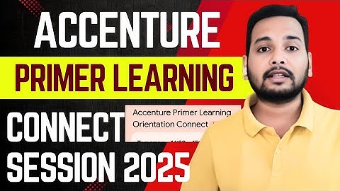 Accenture Primer Learning Program - Connect Session Mail | Training Update | Onboarding/Joining Soon