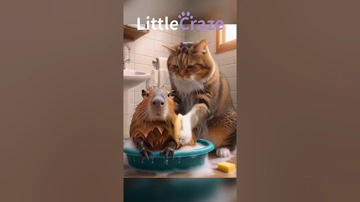 Video 5474141: feline bath, bath grooming, feline animals, cat funny cute animals