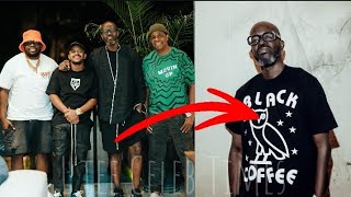 Black Coffee host Kabza De Small and Oskido in his house.