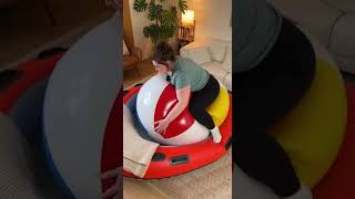 Download Lagu She is really unsure about her new construction but likes the beach ball in the boat #inflatable MP3