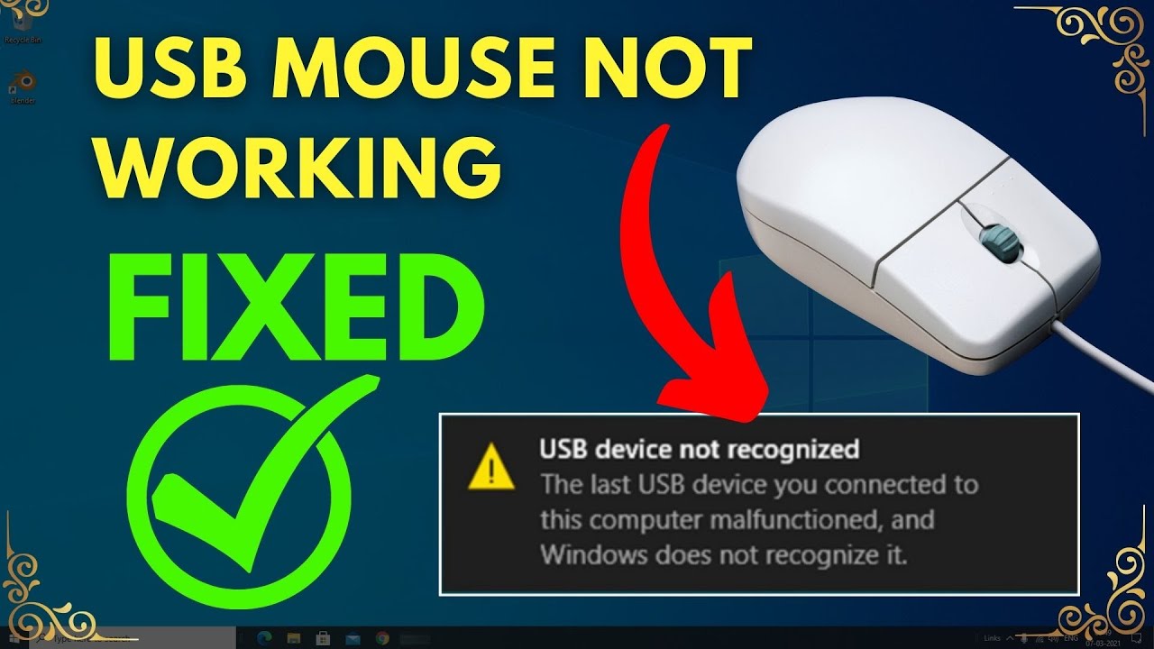 Mouse Not Working 10 Solved | Fix USB Mouse Not Working Laptop! - YouTube