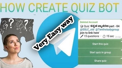 How to create quiz bot in teligram in kannada