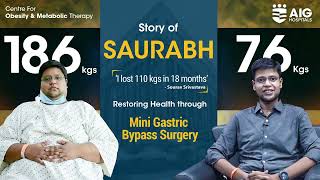 A transformational weight loss journey of Sourabh with bariatric surgery || AIG Hospitals