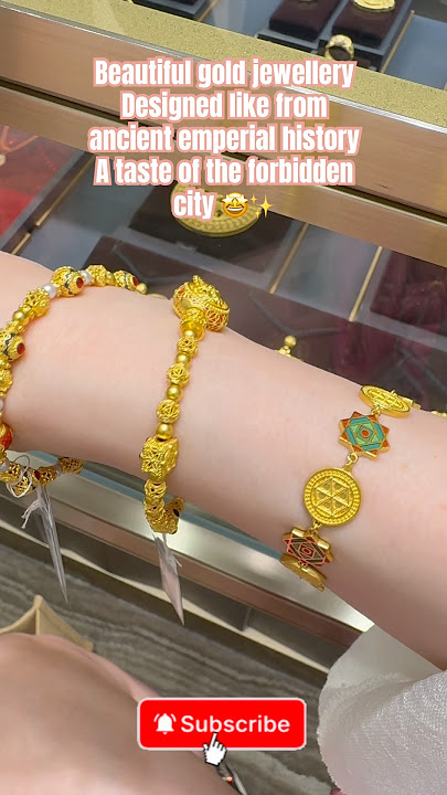 Follow for more beautiful Chinese golden jewellery ✨🤩#goldenjewelry #chowtaifook #shopinhk #luxury