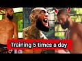 khamzat Chimaev training five times a day and fighting that&#39;s what he eat and sleep