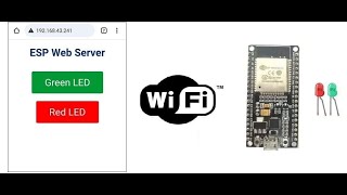 Control two LEDs connected to the ESP32 board via WIFI