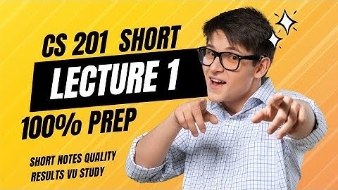 CS201 Short Lecture - 01 | VU Short Lecture | Introduction to Programming in (Urdu/Hindi/English) VU