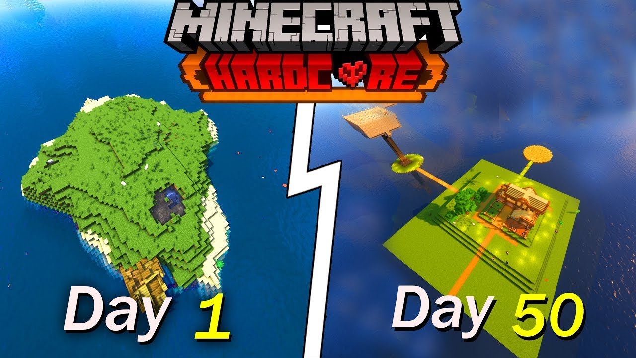 I Survived 50 Days on A Survival Island in Minecraft Hardcore Hindi ...