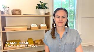 Montessori Stamp Game: Static Subtraction Lesson